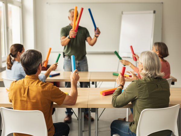 Bild zu Es hat boom gemacht! Kompetenzorientiertes Musizieren mit Boomwhackers in der Grundschule, KI-generiertes Bild