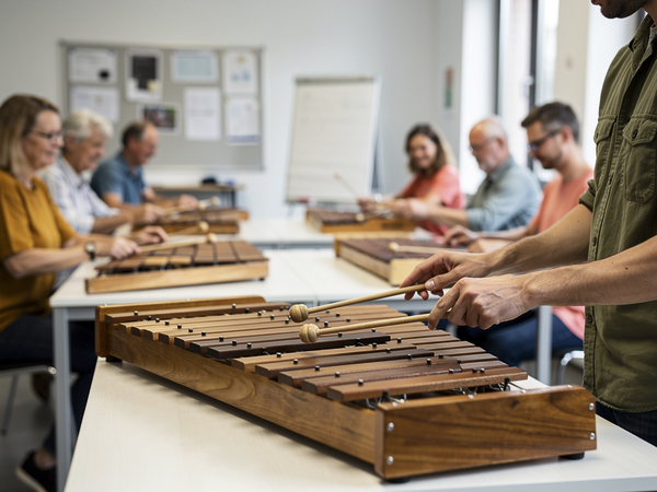 Bild zu „Ins Spiel kommen“ – kompetenzorientierter Einsatz von Orff- und anderen Instrumenten im Musikunterricht der Grundschule, KI-generiertes Bild