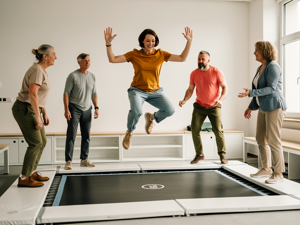Bild zu Großtrampolin in der Schule – aber sicher! Modul 1, KI-generiertes Bild