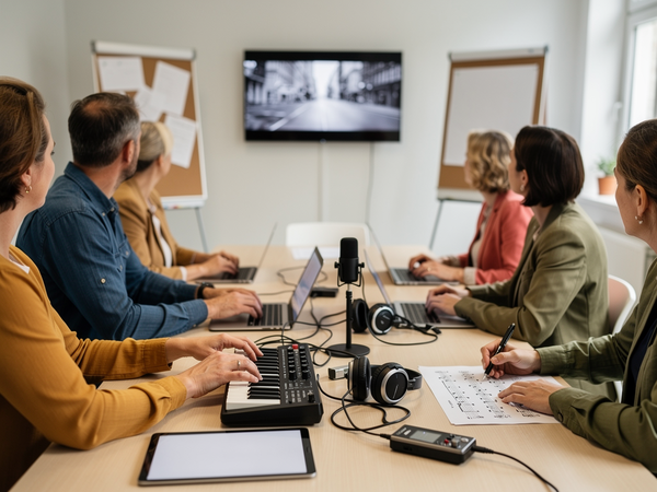 Bild zu Musik und Film in der Grundschule – digitale Medien im Musikunterricht (GS), KI-generiertes Bild