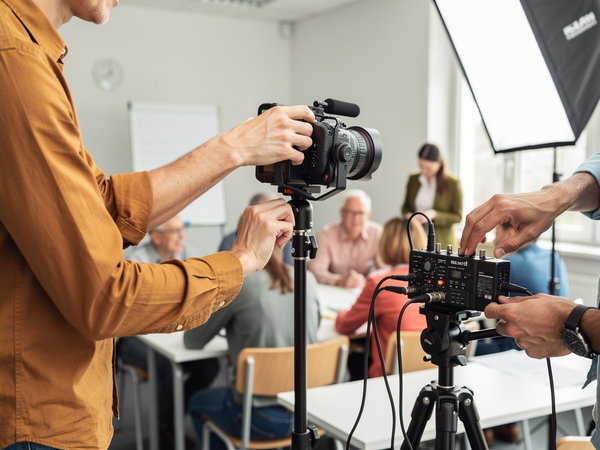 Bild zu Vertiefung Filmgestaltung: Umgang mit Schärfentiefe, Licht und Ton - Filmgestaltung in der Postproduktion, KI-generiertes Bild