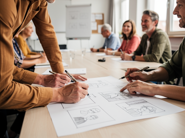 Bild zu Drehbuchschreiben – von der ersten Idee bis zum Storyboard, KI-generiertes Bild
