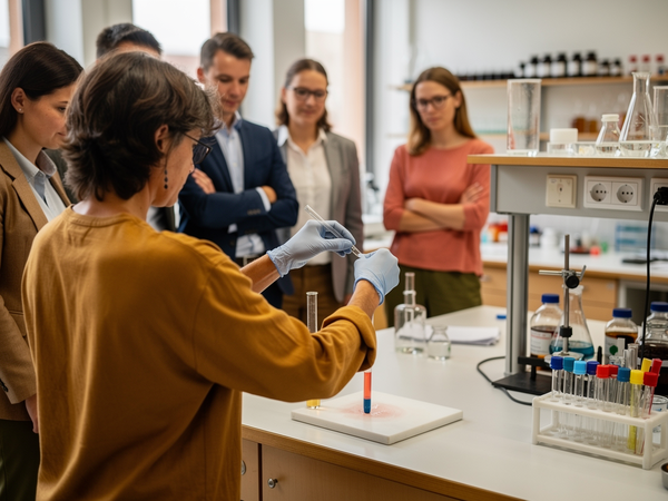 Bild zu Nachweisreaktionen im neuen Kernlehplan Chemie Sek II, KI-generiertes Bild