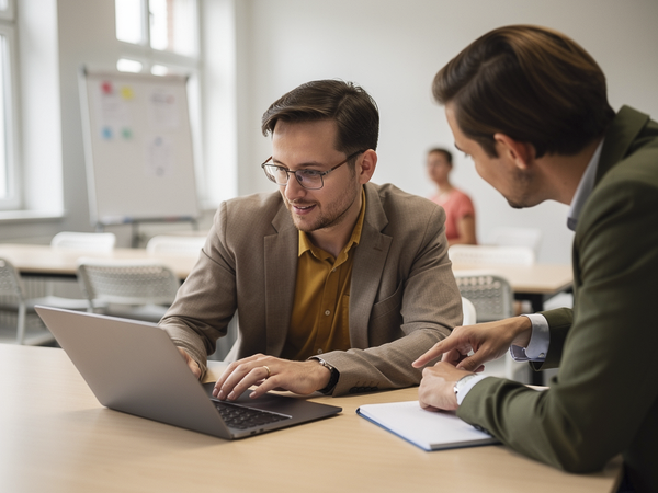 Bild zu Selbstgesteuertes Lernen mit Logineo NRW LMS/Moodle für Blended Learning (SchiLf), KI-generiertes Bild