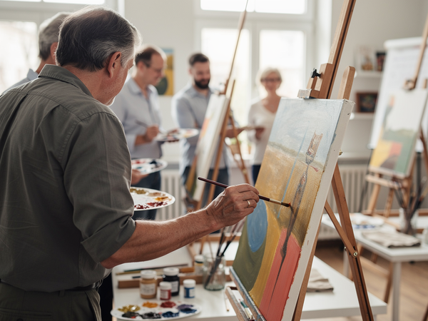 Bild zu Qualifikationserweiterung: Zertifikatskurs im Fach Kunst Sekundarstufe I, KI-generiertes Bild