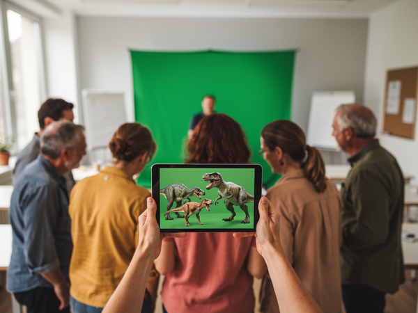 Bild zu Green Screen – Die Hollywoodtechnik im (Kunst-) Unterricht der Grundschule kinderleicht umgesetzt, KI-generiertes Bild