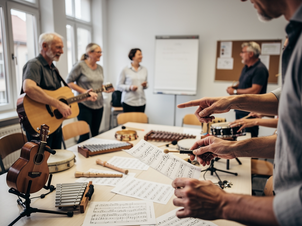Bild zu Musizieren im Musikunterricht als musikalisch-ästhetischer Erfahrungsschatz - Ausgestaltung und unterrichtliche Einbettung, KI-generiertes Bild