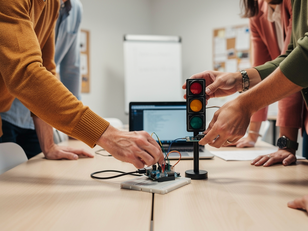 Bild zu Technik Sek I: Steuern mit dem Arduino, KI-generiertes Bild