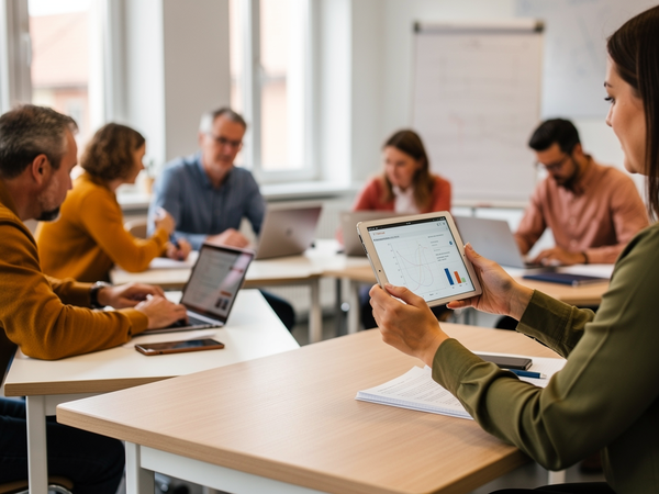 Bild zu Digitalität im Fachunterricht Mathematik - Blended Learning, KI-generiertes Bild