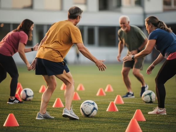 Bild zu Spielen und Bewegen mit Ball - Fußball!, KI-generiertes Bild