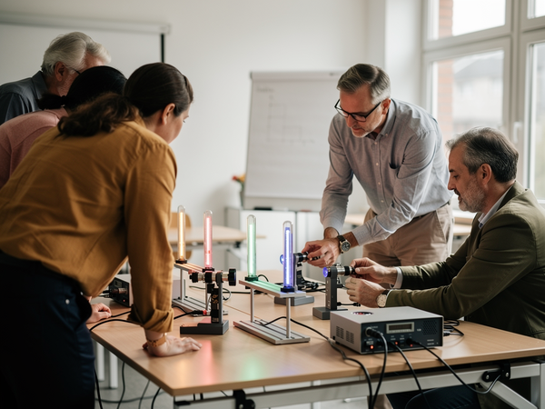 Bild zu Von zentralen Experimenten zu einem quantenmechanischen Atommodell, KI-generiertes Bild