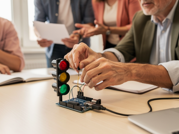 Bild zu Micro-Controlling am Beispiel einer Ampelschaltung, KI-generiertes Bild