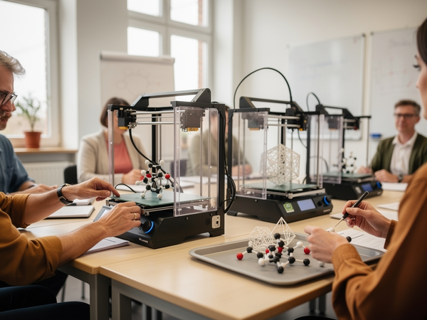Bild zu „Moderne Werkstoffe“ im Chemieunterricht der Sek 2 mit Hilfe von 3D-Druck (form follows function), KI-generiertes Bild
