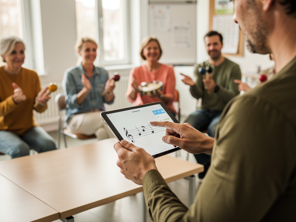 Bild zu Einsatzmöglichkeiten digitaler Medien/ Tools im Musikunterricht der Grundschule, KI-generiertes Bild