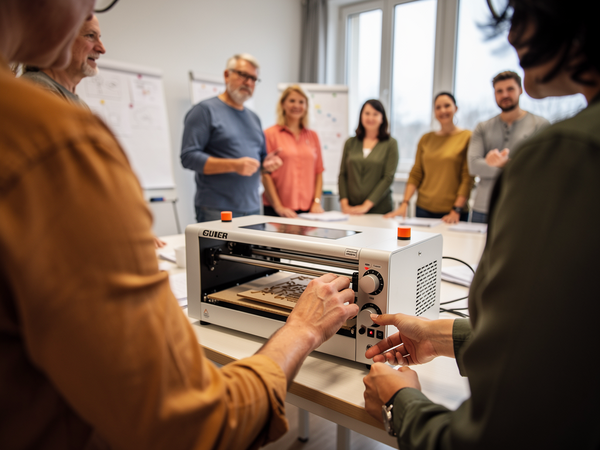 Bild zu Fortbildung zum Einsatz von Laserschneiden und -garvieren im grafisch- und technikbasierten Unterricht aller Schulformen, KI-generiertes Bild