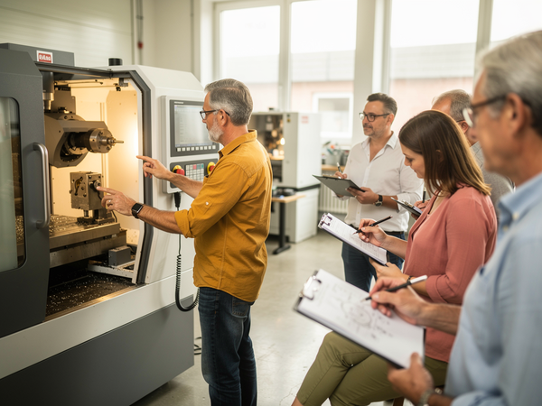 Bild zu Digitale Planung und Fertigung Tischler/Tischlerin/Holztechnik: Einführung
in die 5-Achs-CNC-Bearbeitung (WoodWOP), KI-generiertes Bild