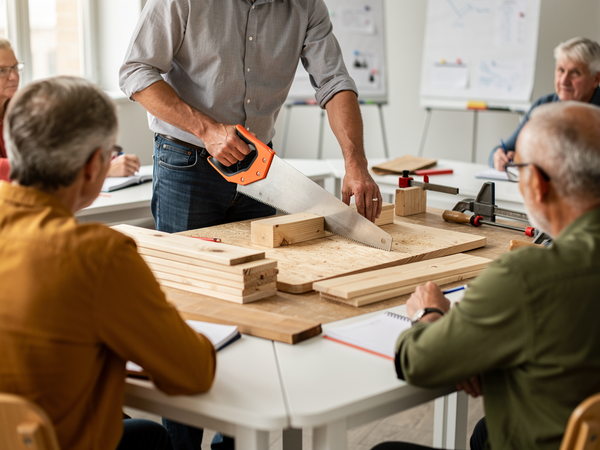Bild zu Technisches Lernen mit dem Werkstoff Holz im Sachunterricht - Werken mit Holz in der Grundschule, KI-generiertes Bild