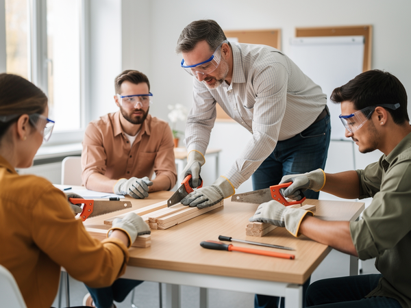 Bild zu Werkprojekte für Kinder: handwerklich und digital -
technisches Lernen mit dem Werkstoff Holz im Sachunterricht, KI-generiertes Bild