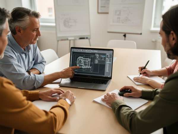 Bild zu CAD+T Vertiefung und Neuerungen technischen Umsetzung der ZQ Digitale
Planung und Fertigung im Unterricht (Modul 2), KI-generiertes Bild