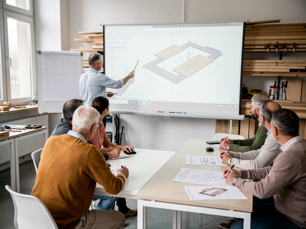 Bild zu Digitalisierung im Tischlerhandwerk – Einführung in die
5-Achs-CNC-Bearbeitung mit WoodWOP, KI-generiertes Bild