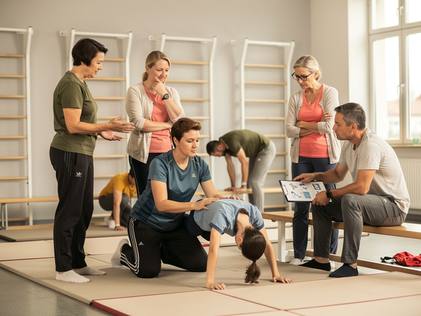 Bild zu Module für ein vielseitiges Turnen im Schulsport in Kooperation mit dem WTB
- Teil 1 - 2 - 3, KI-generiertes Bild