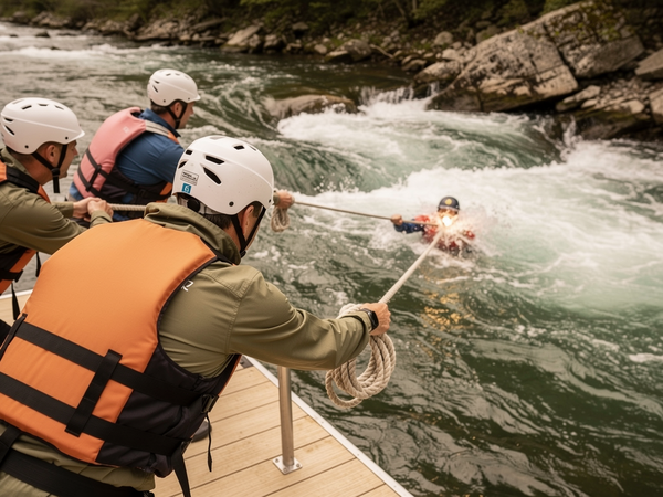 Bild zu Sportartspezifische Rettungsfähigkeit Kanu für Lehrkräfte im Wildwasser
II - III, KI-generiertes Bild