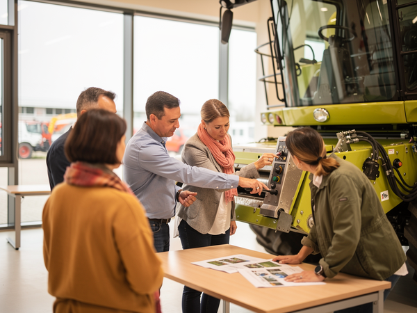 Bild zu Einsatz moderner Technik im Anbau, Pflege und Ernte von Ackerkulturen, KI-generiertes Bild
